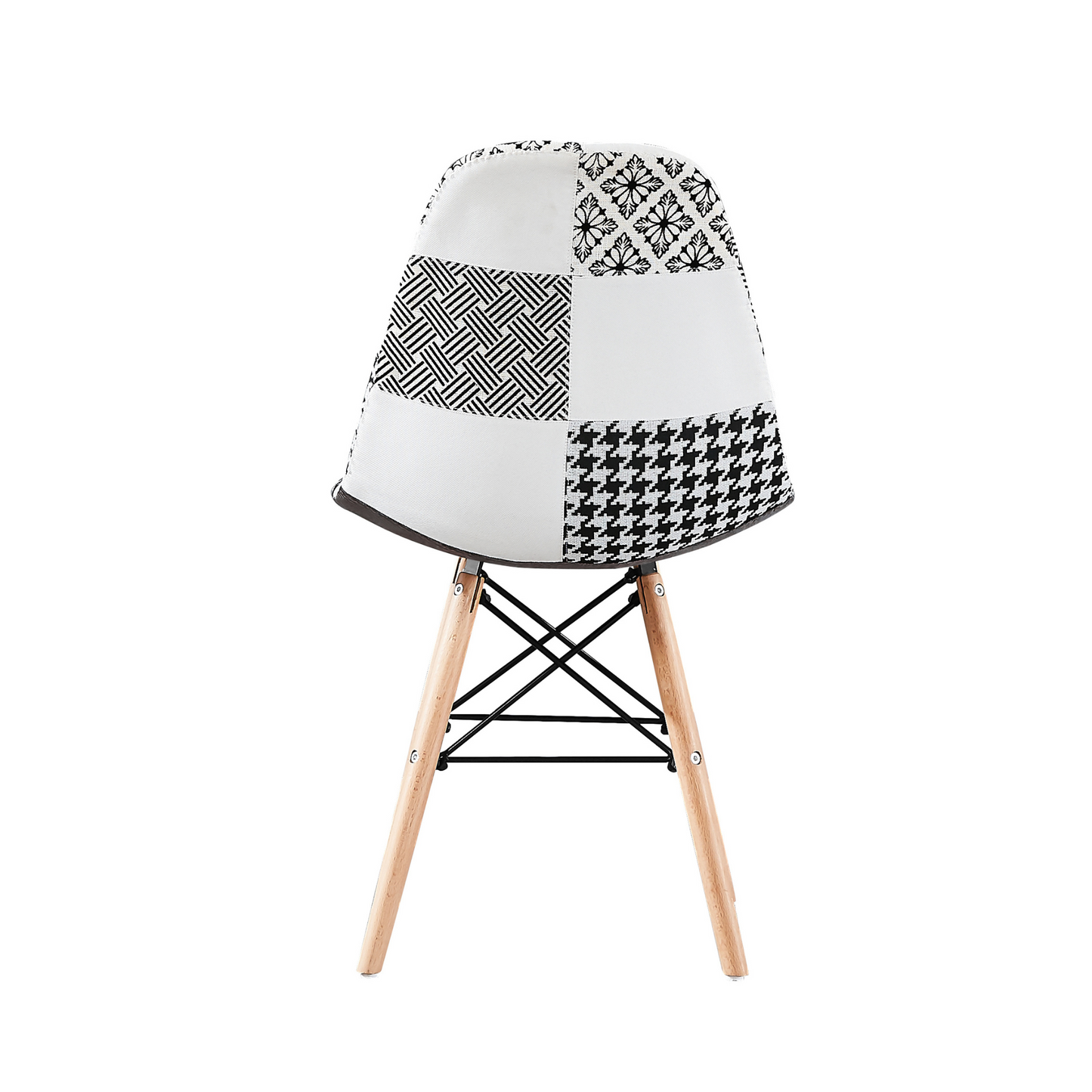Elsie Dining Chair - Black/White Patchwork