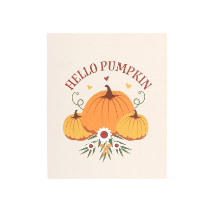 Autumn Days Hello Pumpkin Hanging Sign