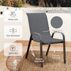 Outsunny Three-Piece Outdoor Garden Set - Grey
