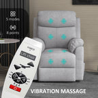 HOMCOM Power Lift Recliner Chair, Electric Lift Chair for Elderly, Overstuffed Linen Fabric Riser and Reclining Armchair with Remote Control, Side Pockets, for Living Room, Grey
