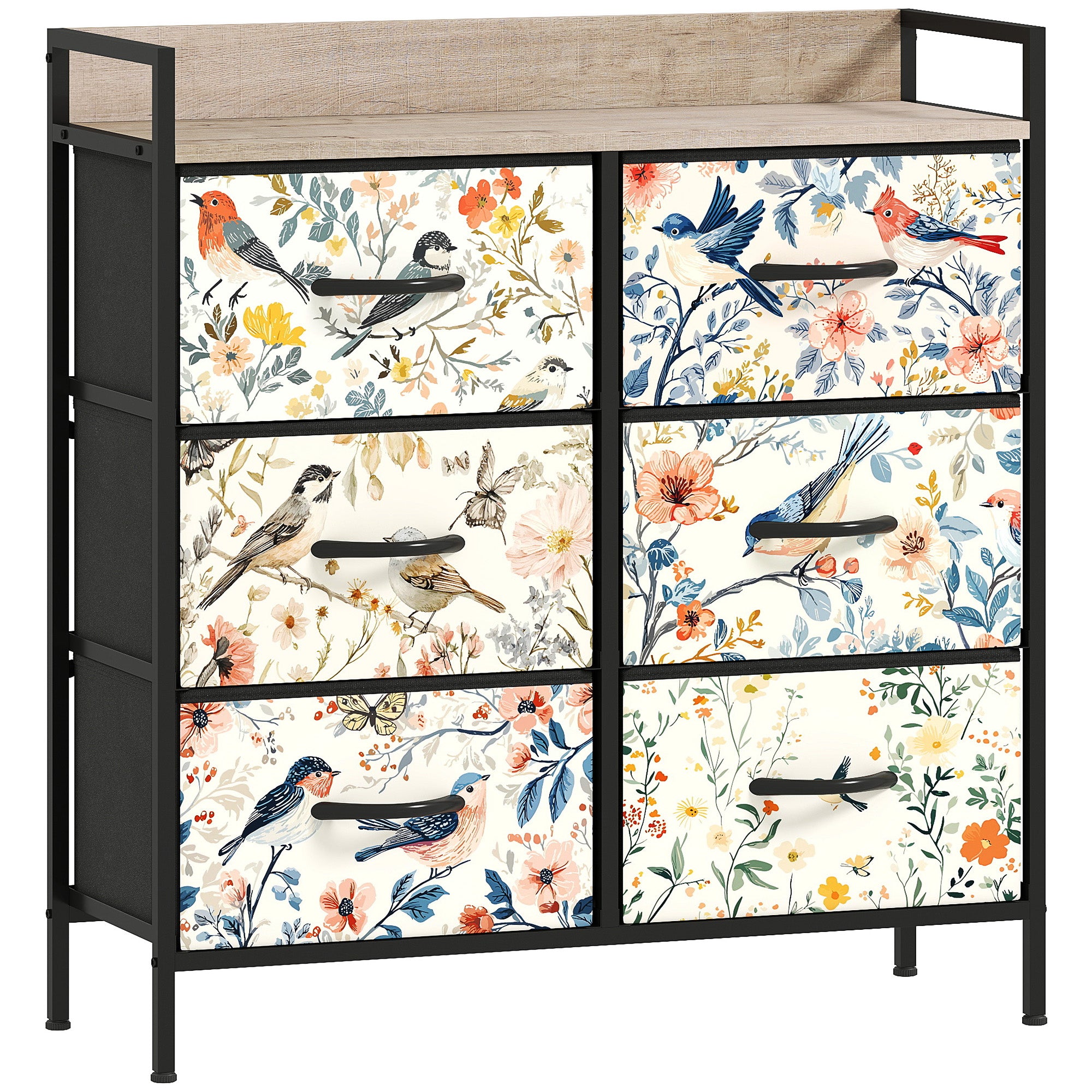 HOMCOM 6-Drawer Chest of Drawers - White