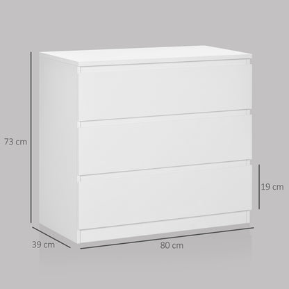 Chest of Three Drawers - White