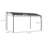 Outsunny 3 x 4m Metal Frame Pergola - Grey