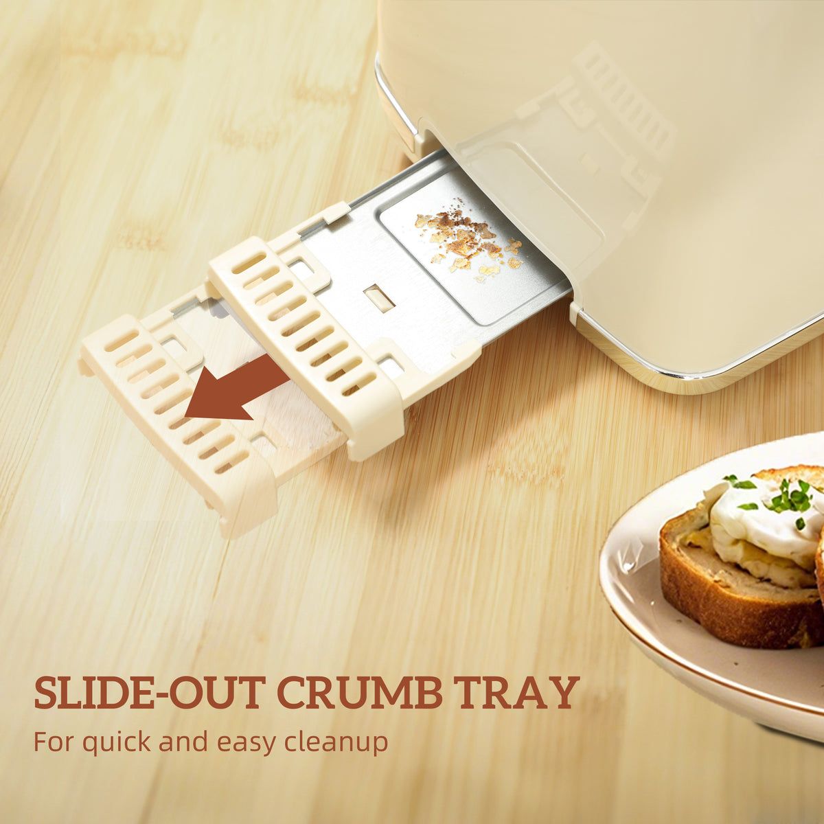 Touch Screen Kettle and Toaster Set - Cream