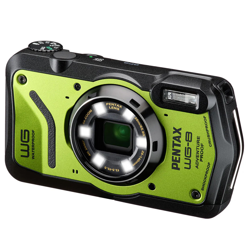Pentax WG-8 20MP 5x Zoom Tough Compact Camera - Green