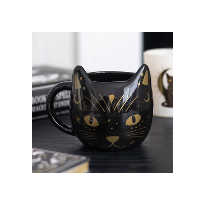 Magick Black Cat Face Mug