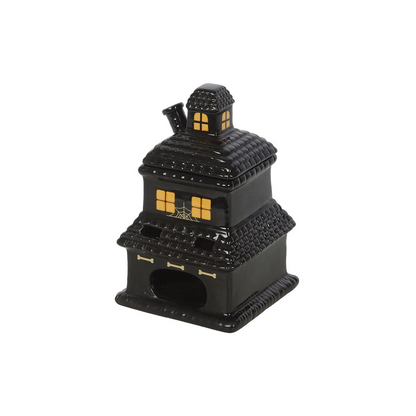 Black Haunted House Oil Burner and Wax Warmer