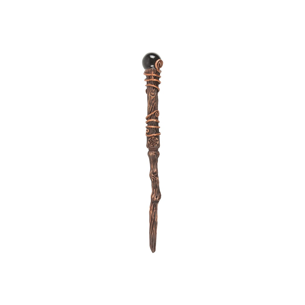Protection Black Obsidian Crystal  Wand with Pouch