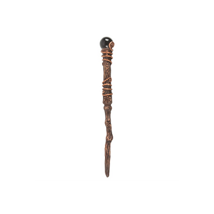 Protection Black Obsidian Crystal  Wand with Pouch
