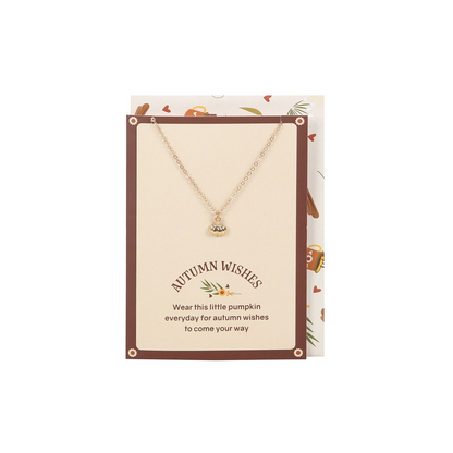 Pumpkin Necklace on Greeting Card