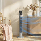 Tower Fan Oscillating 3 Speeds 3 Winds 40W w/ RC Timer Quiet - Grey