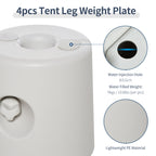 Outsunny 4 Pack 36 kg Gazebo Weights, Canopy Tent Weights with Rapid Clip, Gazebo Leg Weights Fill with Sand or Water, White