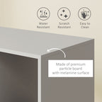 Open Wardrobe on Wheels, Bedroom Wardrobe with Clothes Hanging Rail, 3 Storage Shelves, Mobile Garment Rack for Cloakroom, Hallway, Grey