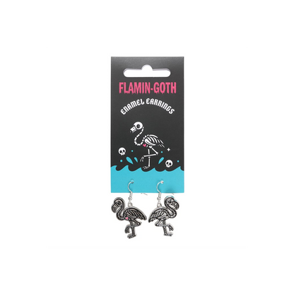 Flamin-goth Enamel Dangle Earrings