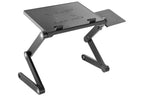 ProperAV Laptop Stand for Bed / Sofa / Desk with Adjustable Legs & Mouse Pad - Black