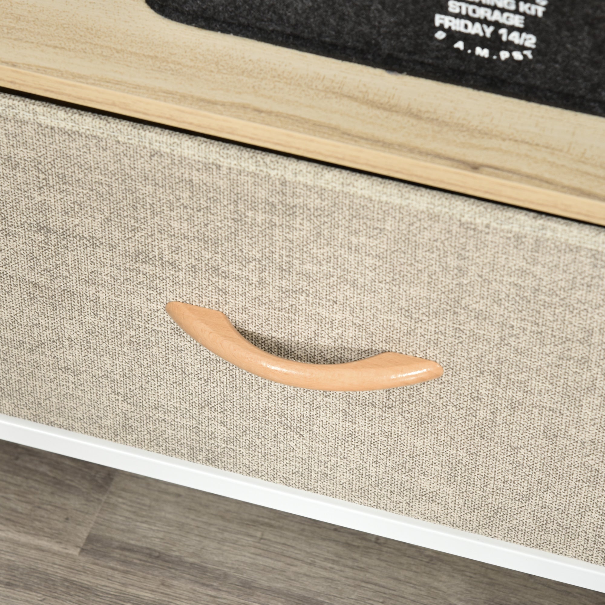 TV Stand Cabinet with 2 Foldable Drawers - Maple Colour