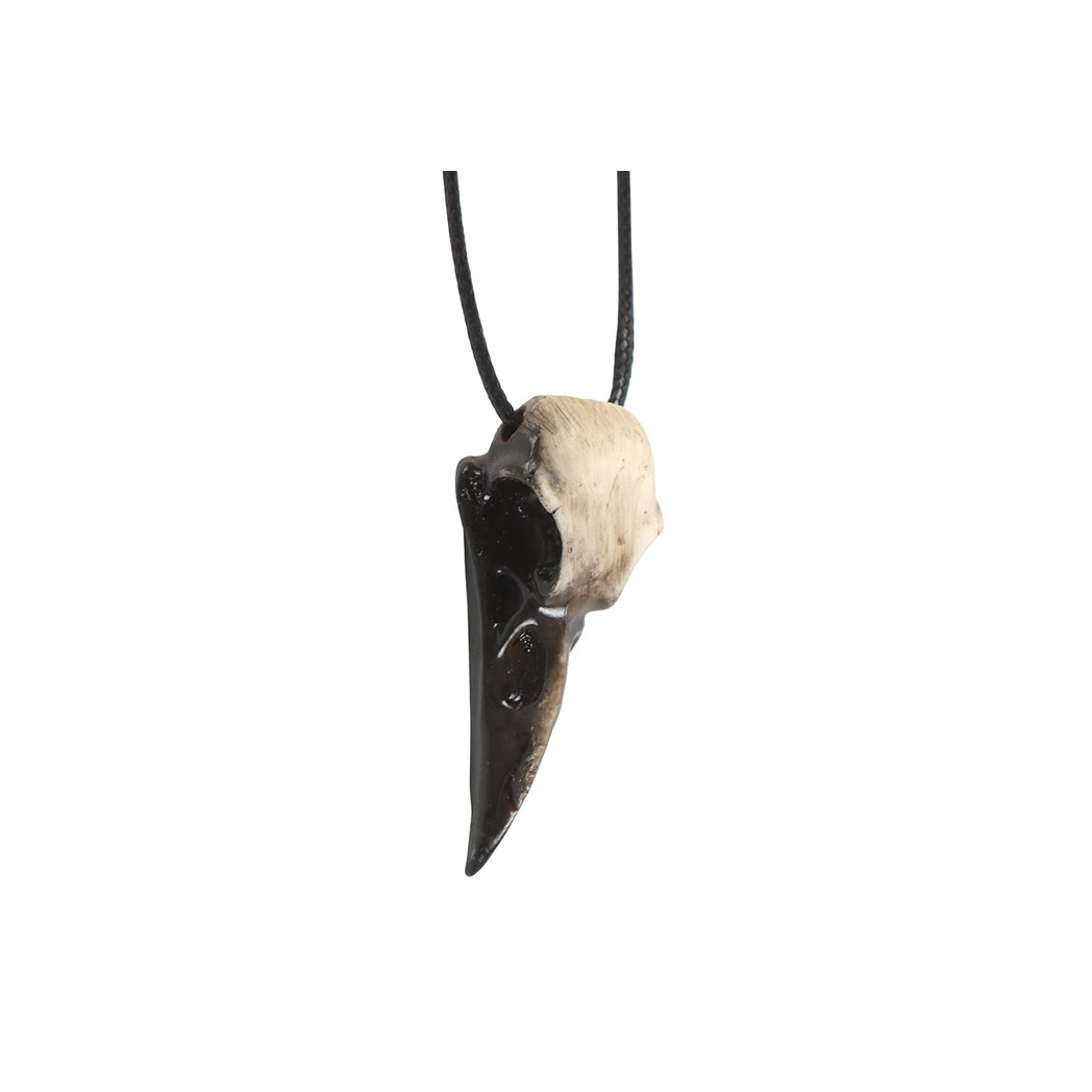 Resin Crow Skull Necklace