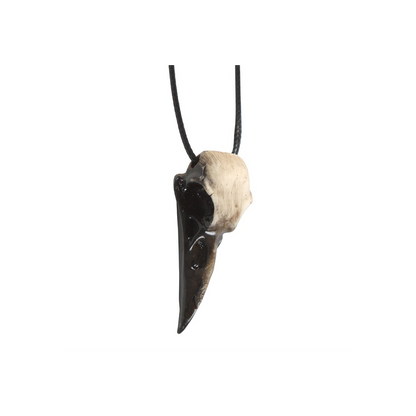 Resin Crow Skull Necklace