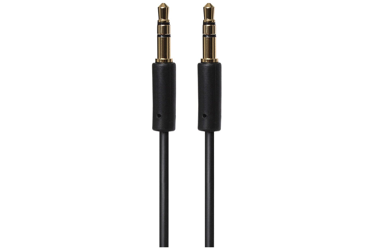 Maplin 3.5mm Aux Stereo 3-Pole Jack Plug to 3.5mm 3-Pole Jack Plug Cable - Black, 3m
