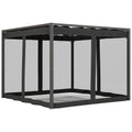 Outsunny 3 x 3m Aluminium Frame Pergola, with Retractable Roof - Dark Grey