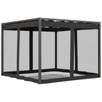 Outsunny 3 x 3m Aluminium Frame Pergola, with Retractable Roof - Dark Grey