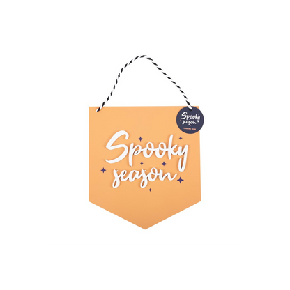 Orange Spooky Season Hanging Sign