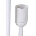 Floor Lamp for Living Room, 120cm Modern Standing Lamp with Linen Shade and Wooden Base, Cream