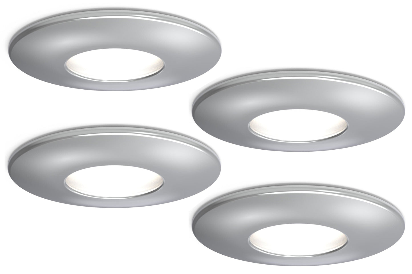 4lite IP20 GU10 Fire-Rated Downlight - Chrome