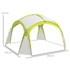 Outsunny 3.5 x 3.5M Camping Gazebo, Outdoor Event Shelter Dome Tent Garden Sun Shelter Patio Spire Arc Pavilion Camp Sun Shade Tent for 6-8 Person, Green