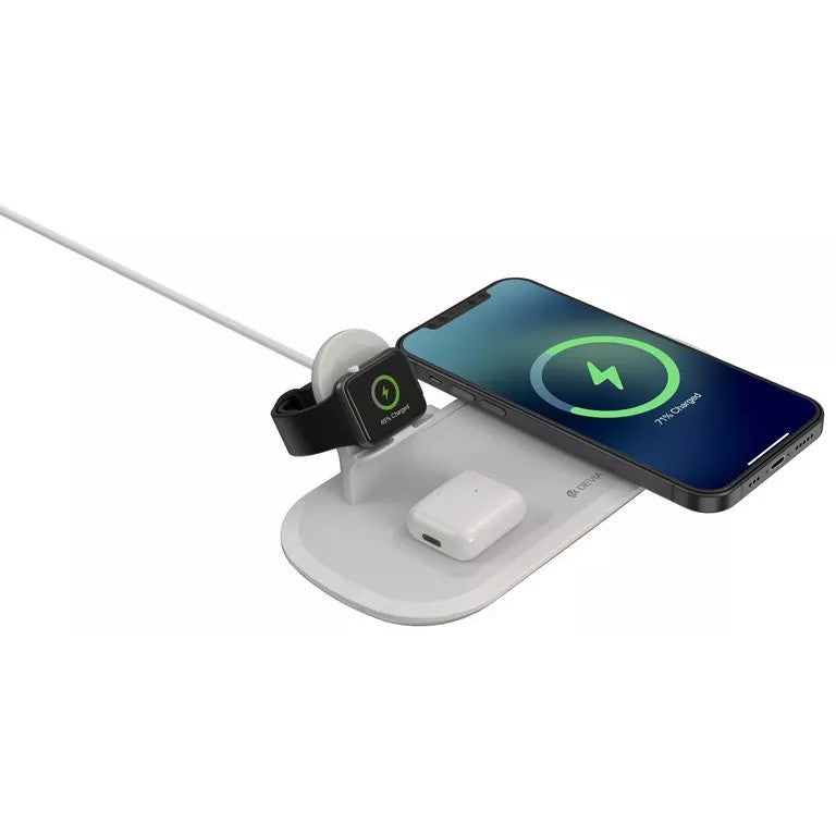 Devia 15W Triple Wireless Magnetic Charging Pad for Apple iPhone, Airpods & Watch