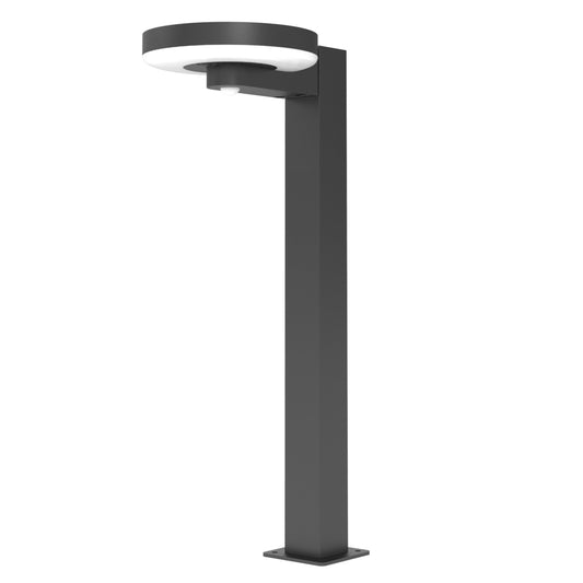 4lite Arundel Solar IP44 Die-Cast Aluminium LED Garden Bollard Light with Built in PIR Motion Sensor