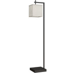 Floor Lamp for Living Room, 66" Modern Tall Standing Lamp with Adjustable Colour Temperatures & 10 Brightness Levels, Remote Control and Foot Switch for Bedroom Office, 9W LED Bulb Included