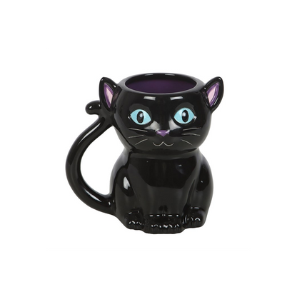 Cute and Creepy Black Cat Mug