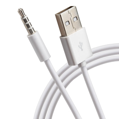 Maplin USB-A to 3.5mm Aux Stereo 3 Pole TRRS Jack Plug Cable - White, 1.2m
