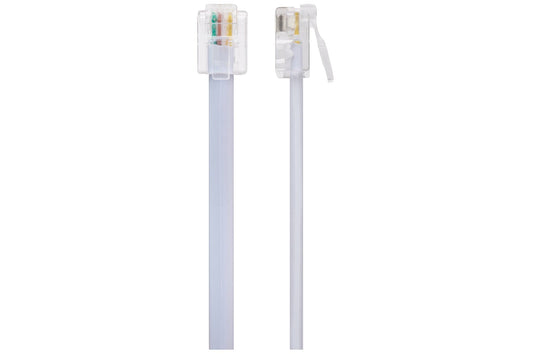 Maplin RJ11 to RJ11  6P4C ADSL Telephone Modem Lead - White, 3m