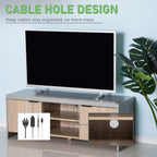 TV Stand for TV up to 55", 2 Doors TV Cabinet with Open Shelves, TV Unit TV Table for Living Room Bedroom Entertainment Room, 120L x 40W x 44H, Grey