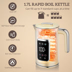 Touch Screen Kettle and Toaster Set - Cream