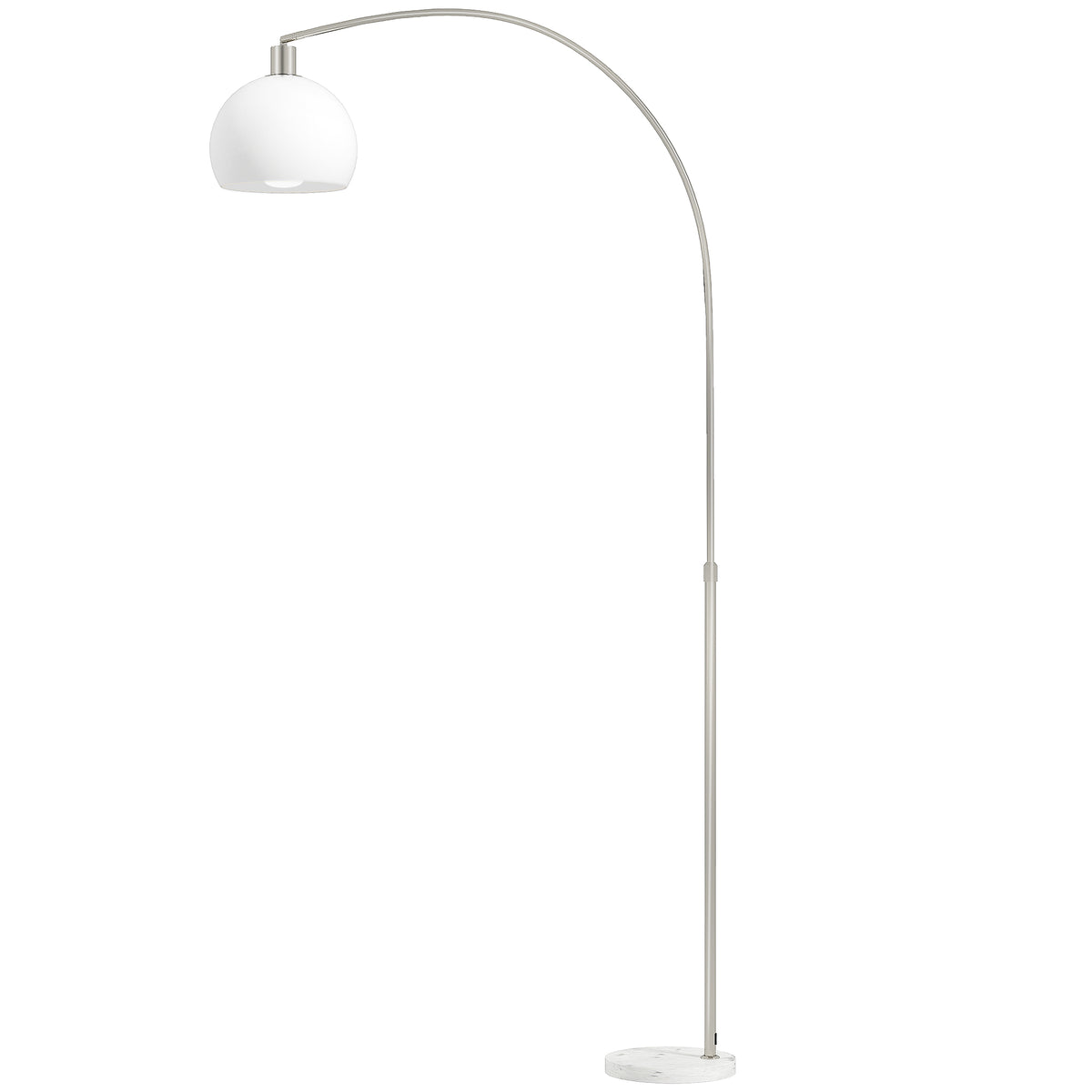 Floor Lamp for Living Room, Modern Standing Lamp with Shade & Foot Switch for Bedroom, Office, White