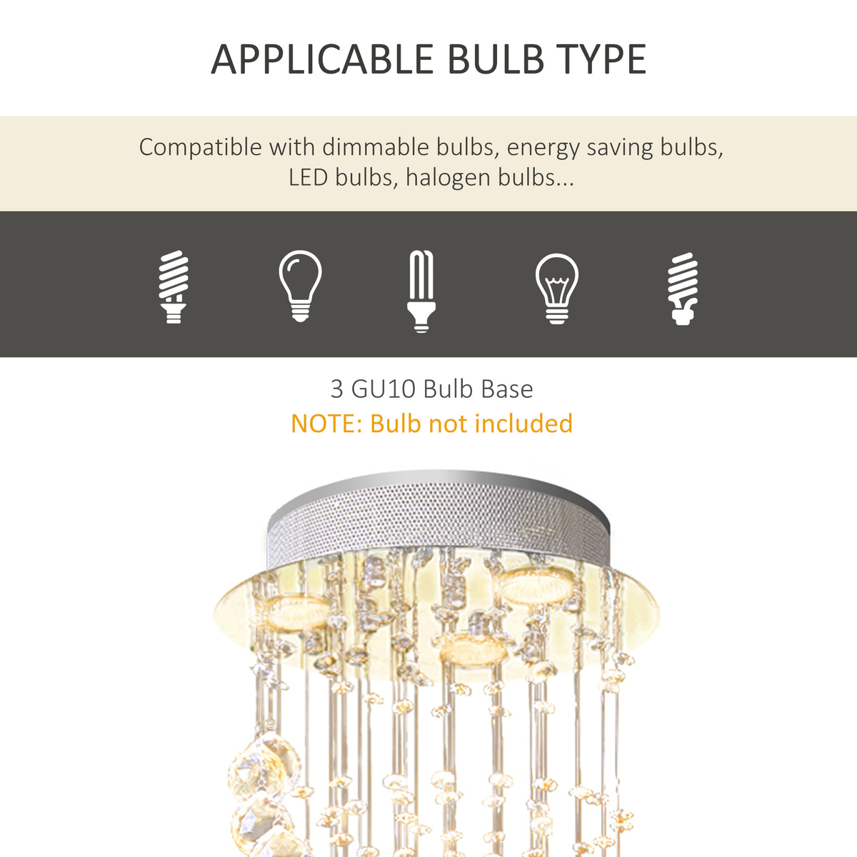 Modern Crystal Chandelier Ceiling Light Pendant Lamp Chrome Finish Glass Droplets New, for Living Room, Bedroom, Hallway, ?30 x 120cm