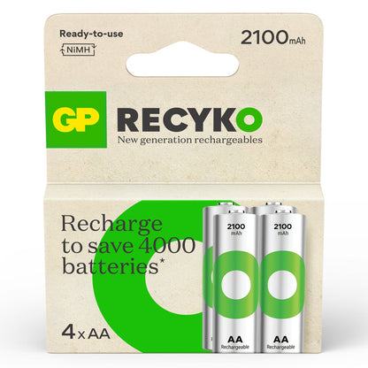 GP Recyko AA 2100mAh Rechargeable Batteries
