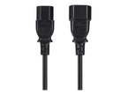 Maplin Power Lead IEC C14 Male Plug to C13 Female Extension Lead - 2m, Black