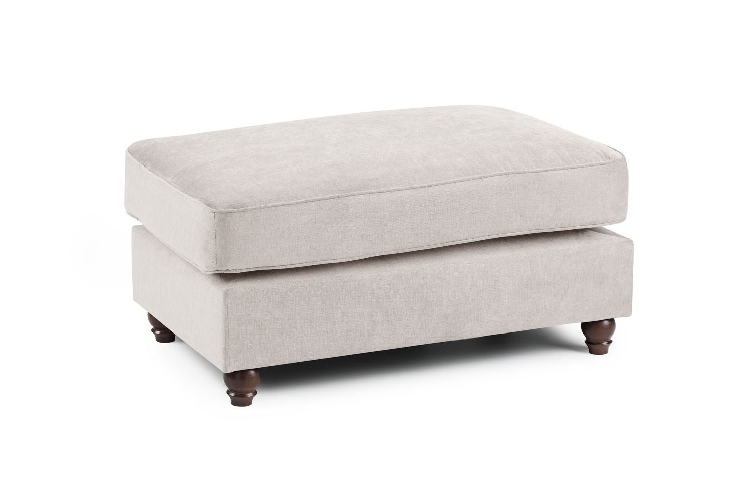 Luxurious Windsor Fullback Sofa Stone Footstool – Comfortable Foam-Filled Cushion Top