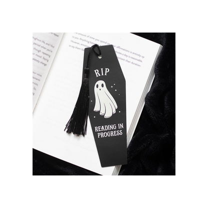RIP Reading In Progress Coffin Bookmark