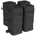Outsunny Set of 4 Heavy Duty Gazebo Weights Bags, 500D Sand Weights with Carry Handles for Garden Marquee, Parasol, Black