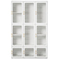 Portable Clothes Wardrobe for Bedroom, Foldable Clothes Organiser with Cube Storage, Hanging Rods, Magnet Doors, White