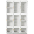 Portable Clothes Wardrobe for Bedroom, Foldable Clothes Organiser with Cube Storage, Hanging Rods, Magnet Doors, White