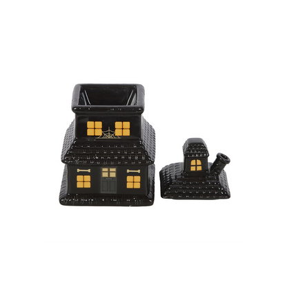 Black Haunted House Oil Burner and Wax Warmer
