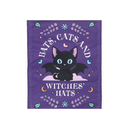 Bats, Cats and Witches Hats Fabric Wall Hanging