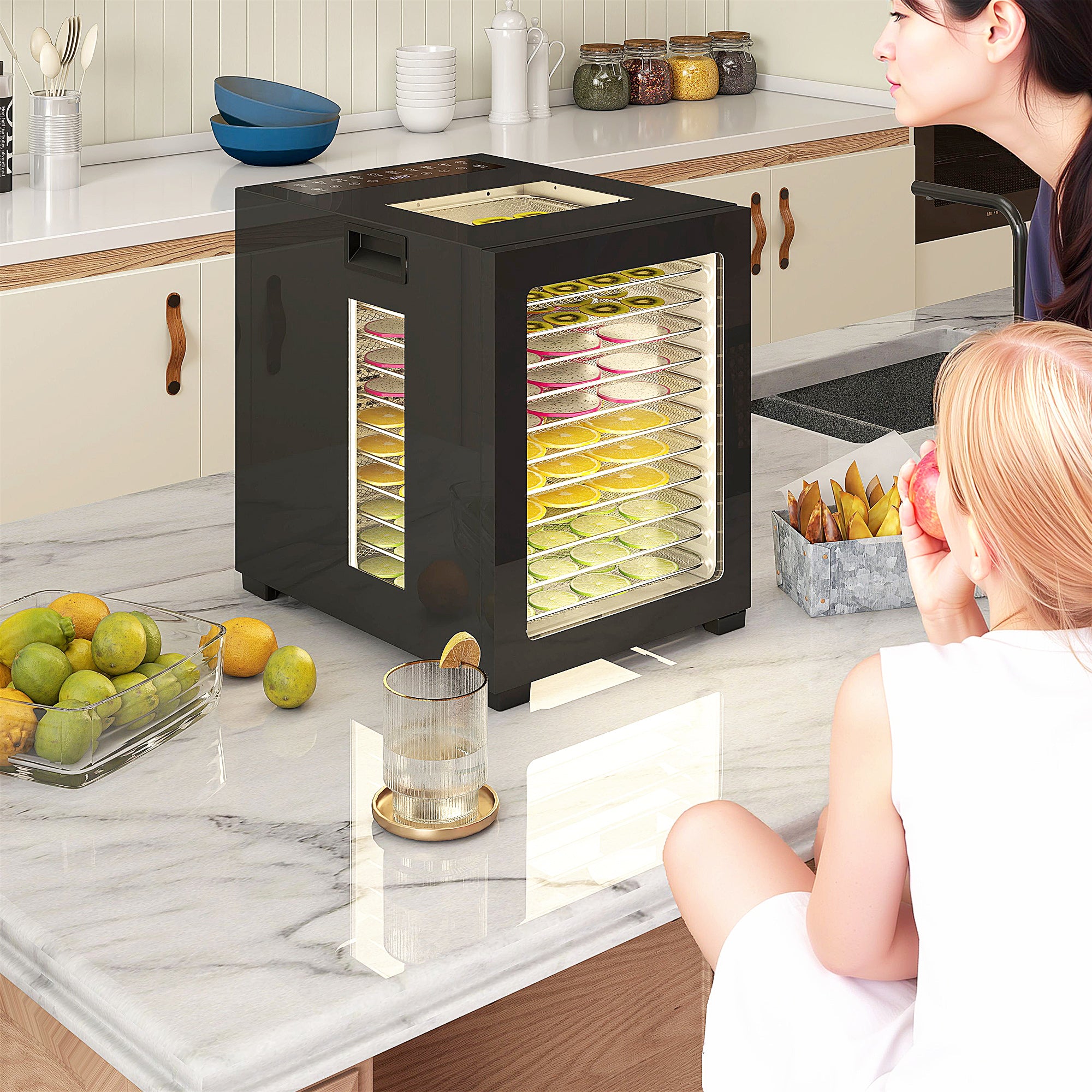 12-Tray 40-70? Food Dehydrator - Black