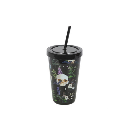 Venom & Vines Print Tumbler with Straw